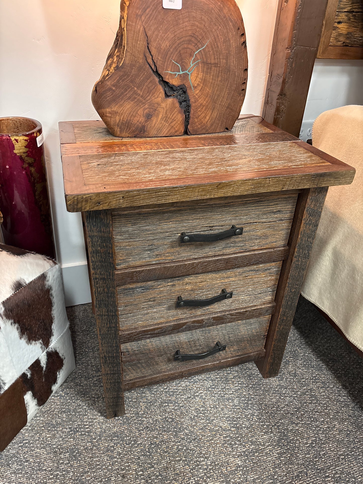 Copperhead 3 Drawer Nightstand