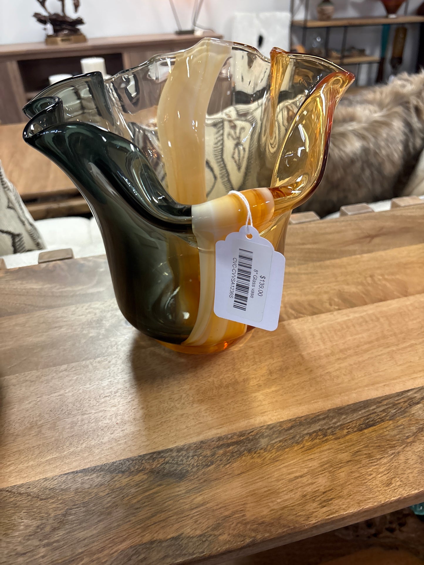 8" Glass vase