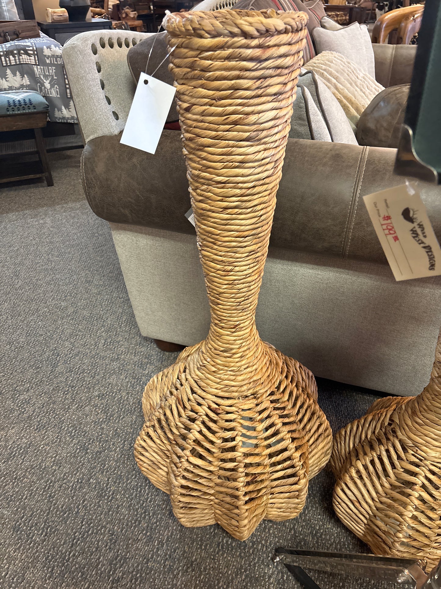 Wicker Floor Vase (Large)