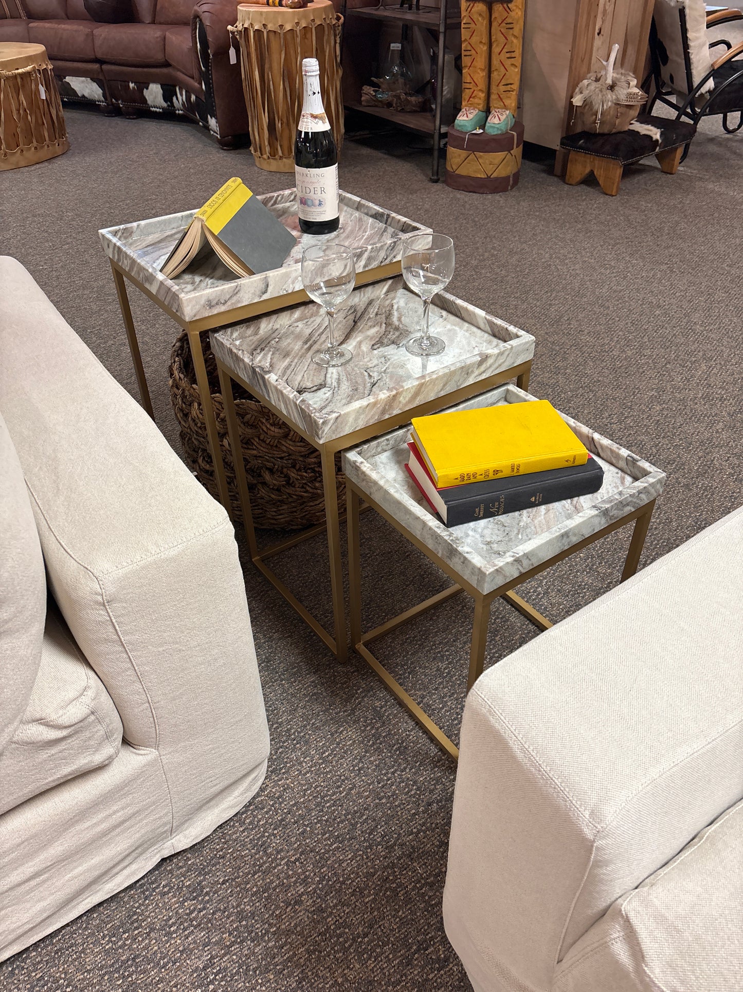 Set of 3 Marble Table