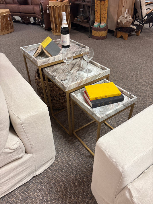 Set of 3 Marble Table