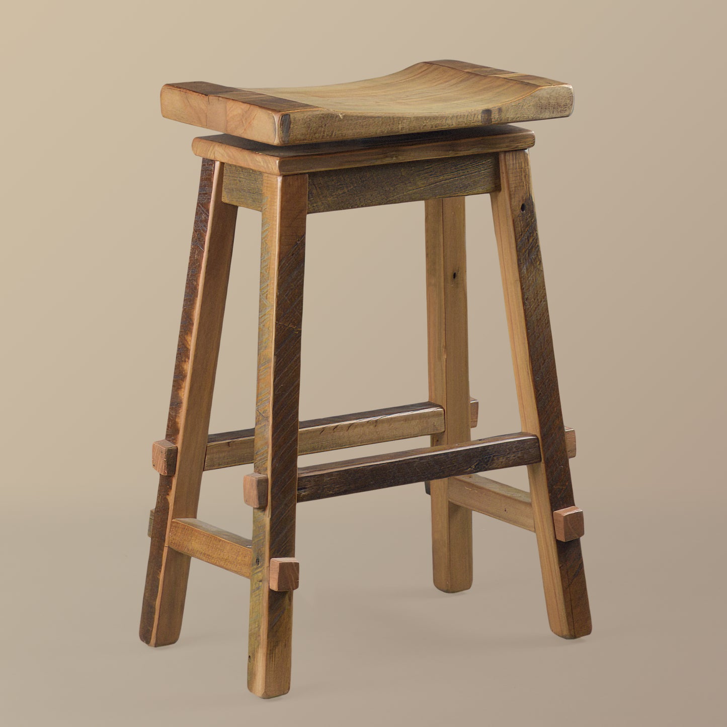 Swivel Barnwood Barstool