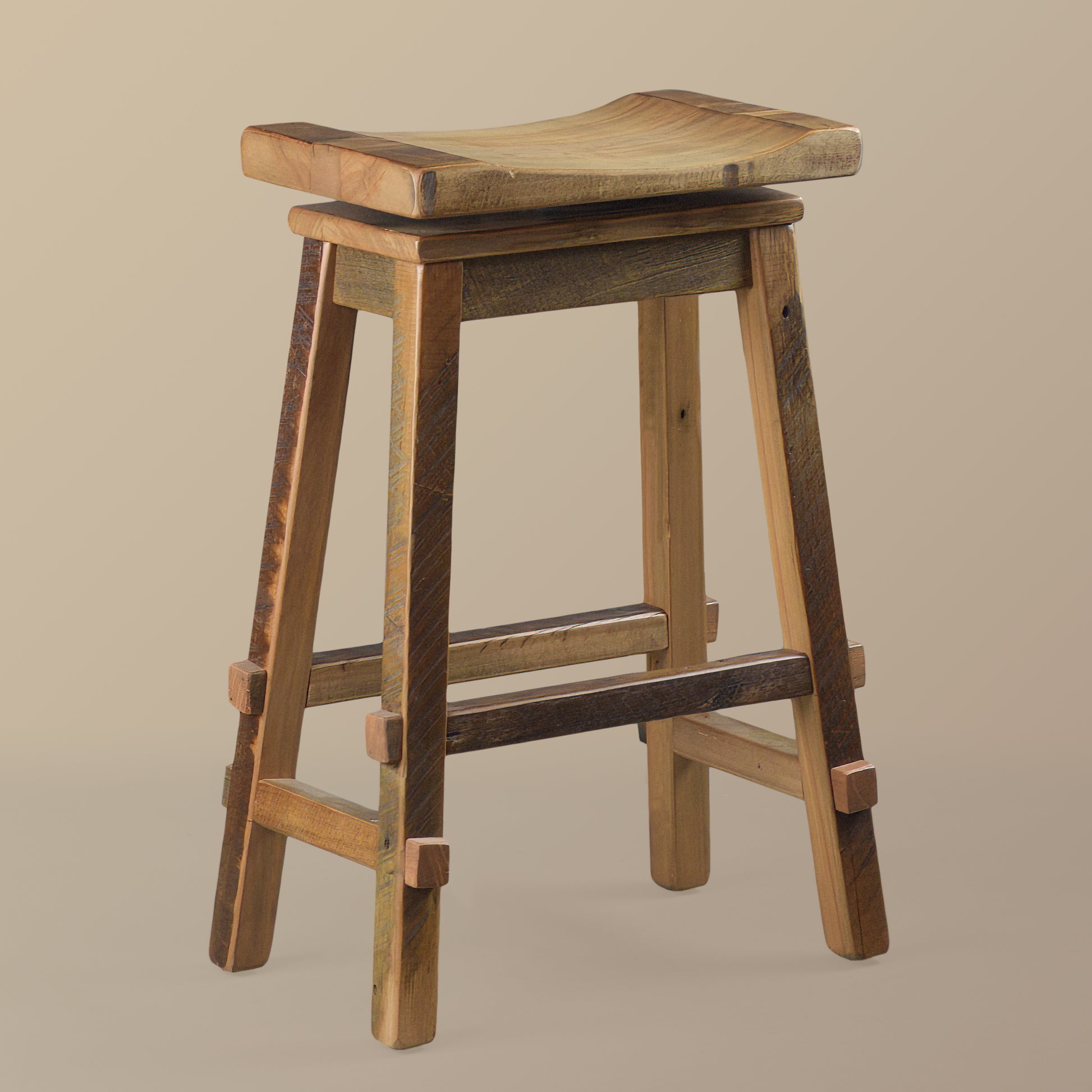 Swivel Barnwood Barstool