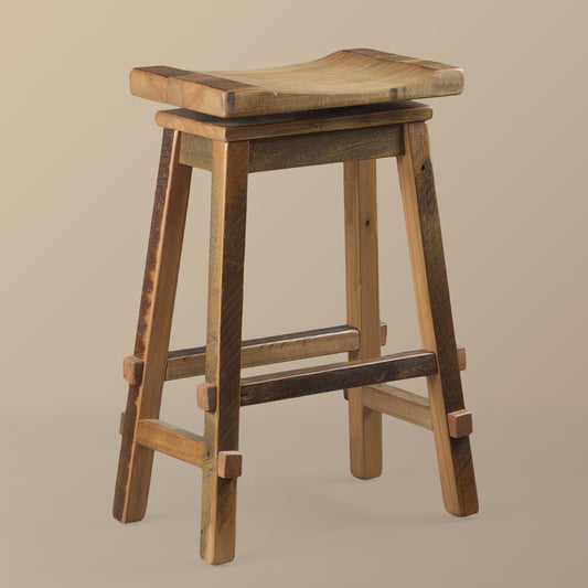Swivel Barnwood Barstool