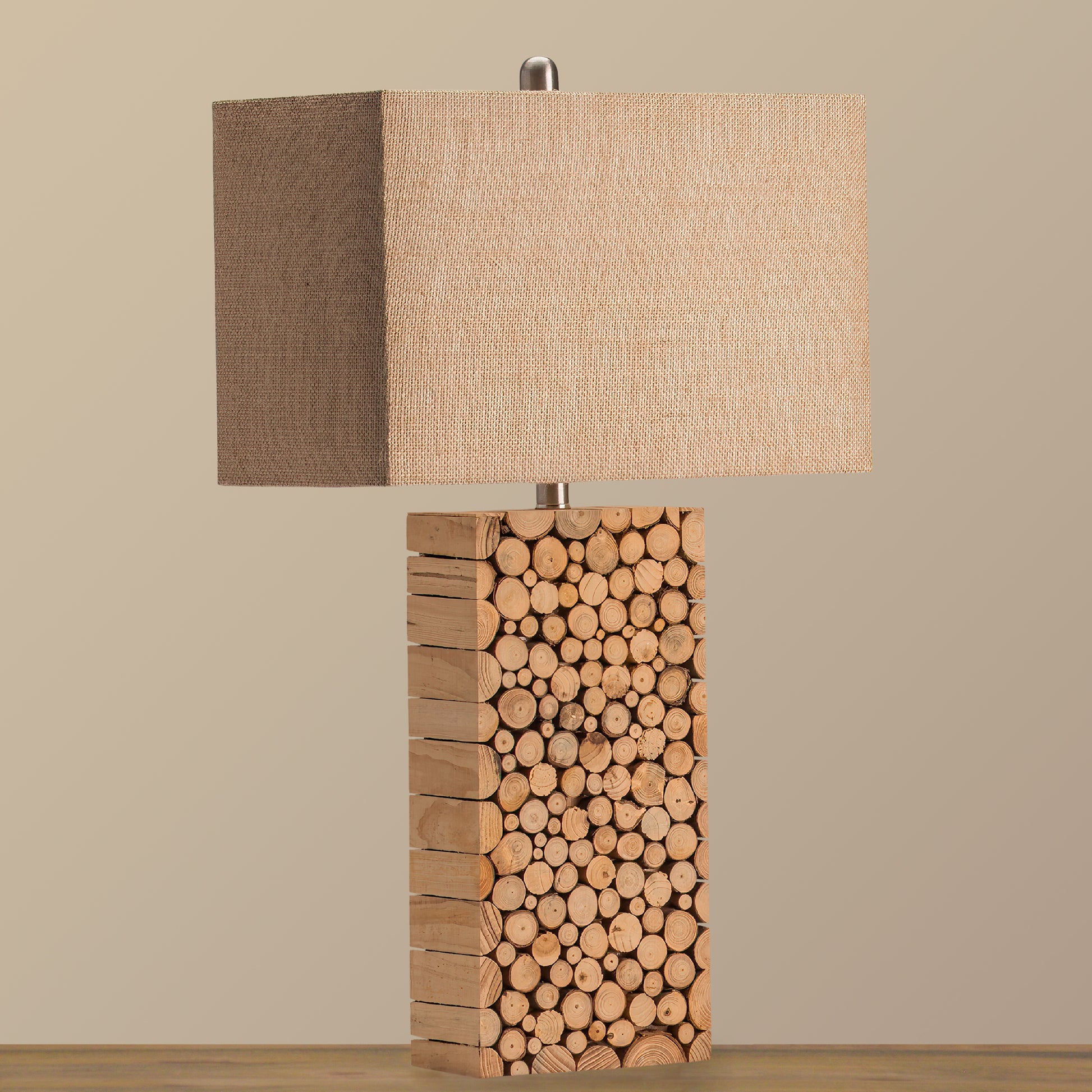 Wood Pile Table Lamp