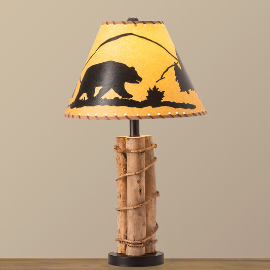 Log Bundle Table Lamp