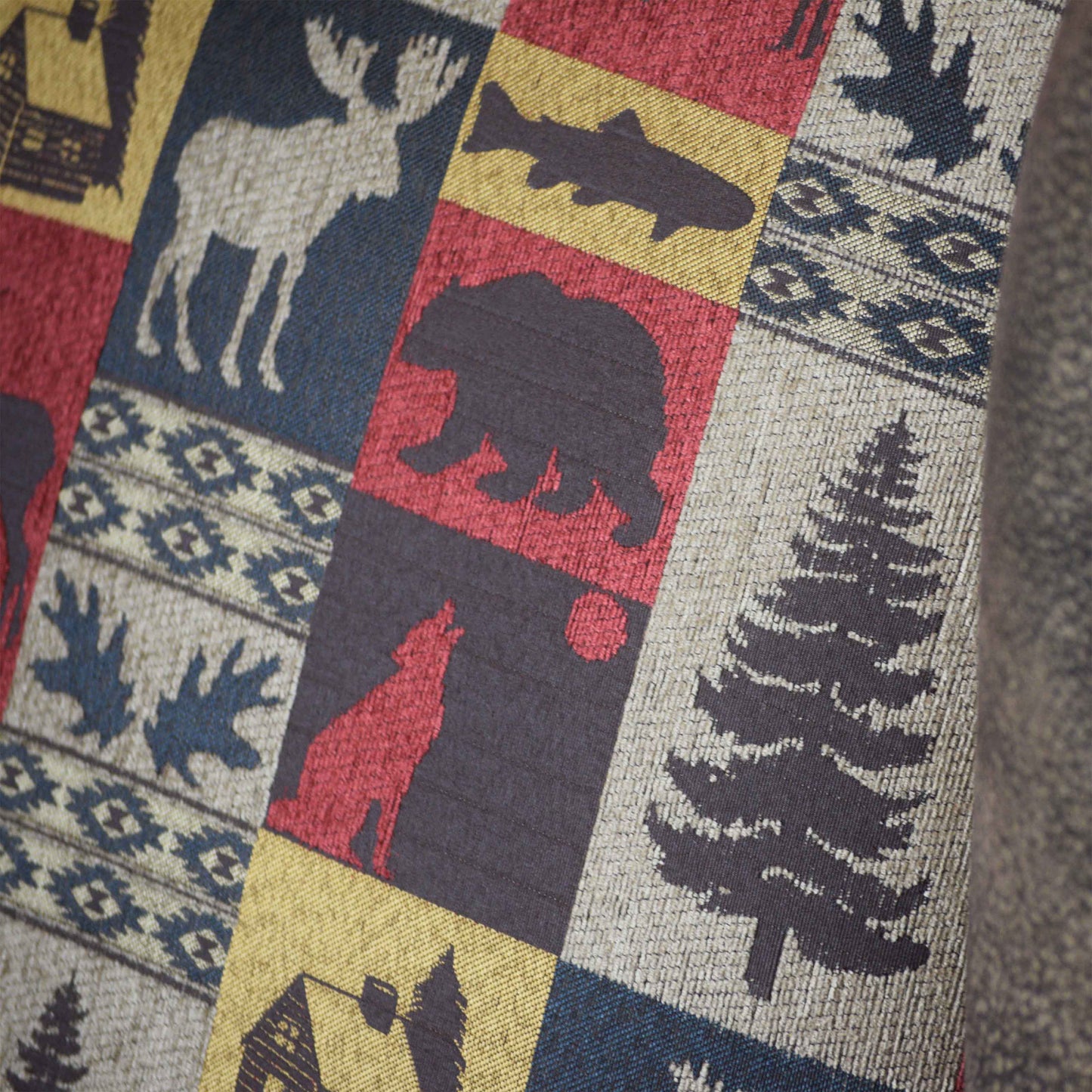 Emmett Chair Wrangler Chestnut with Fairbanks Red