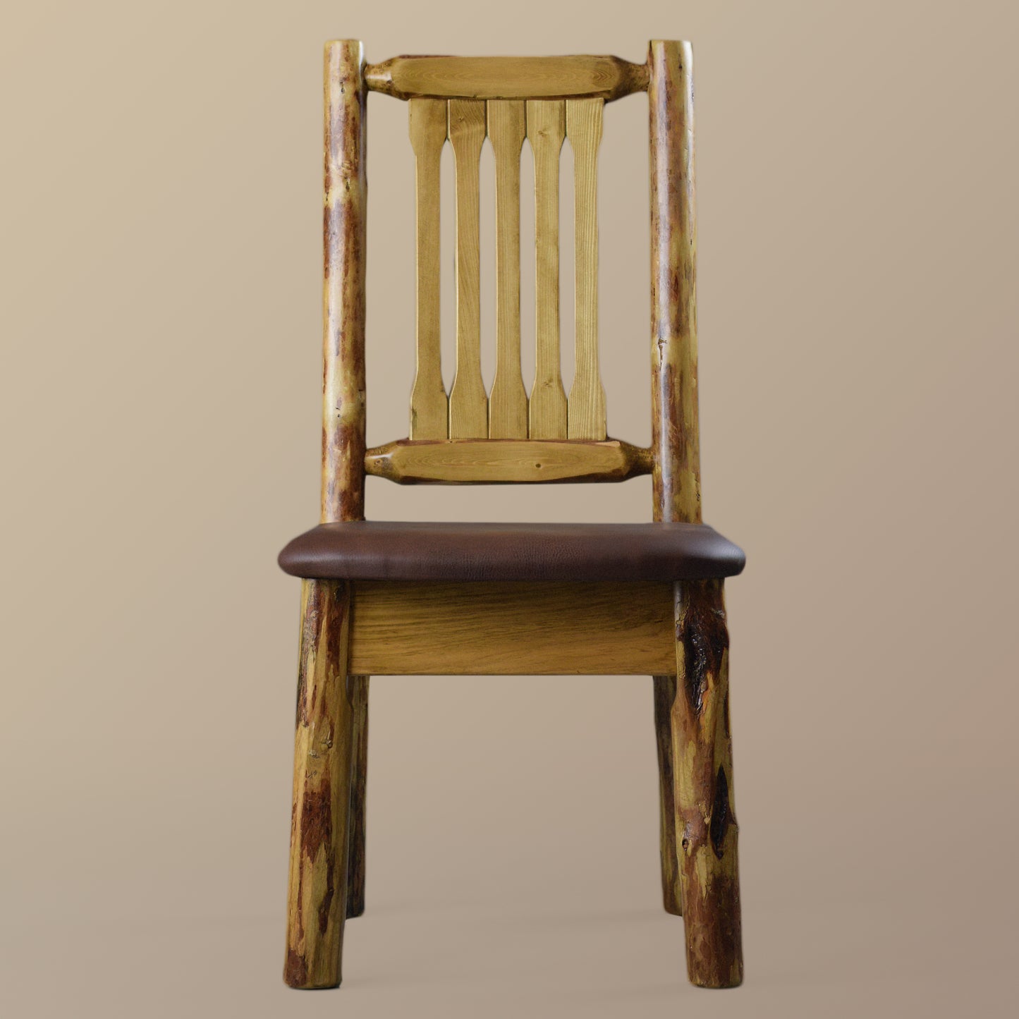 Grand Lodge Dining Chair with Leather Seat