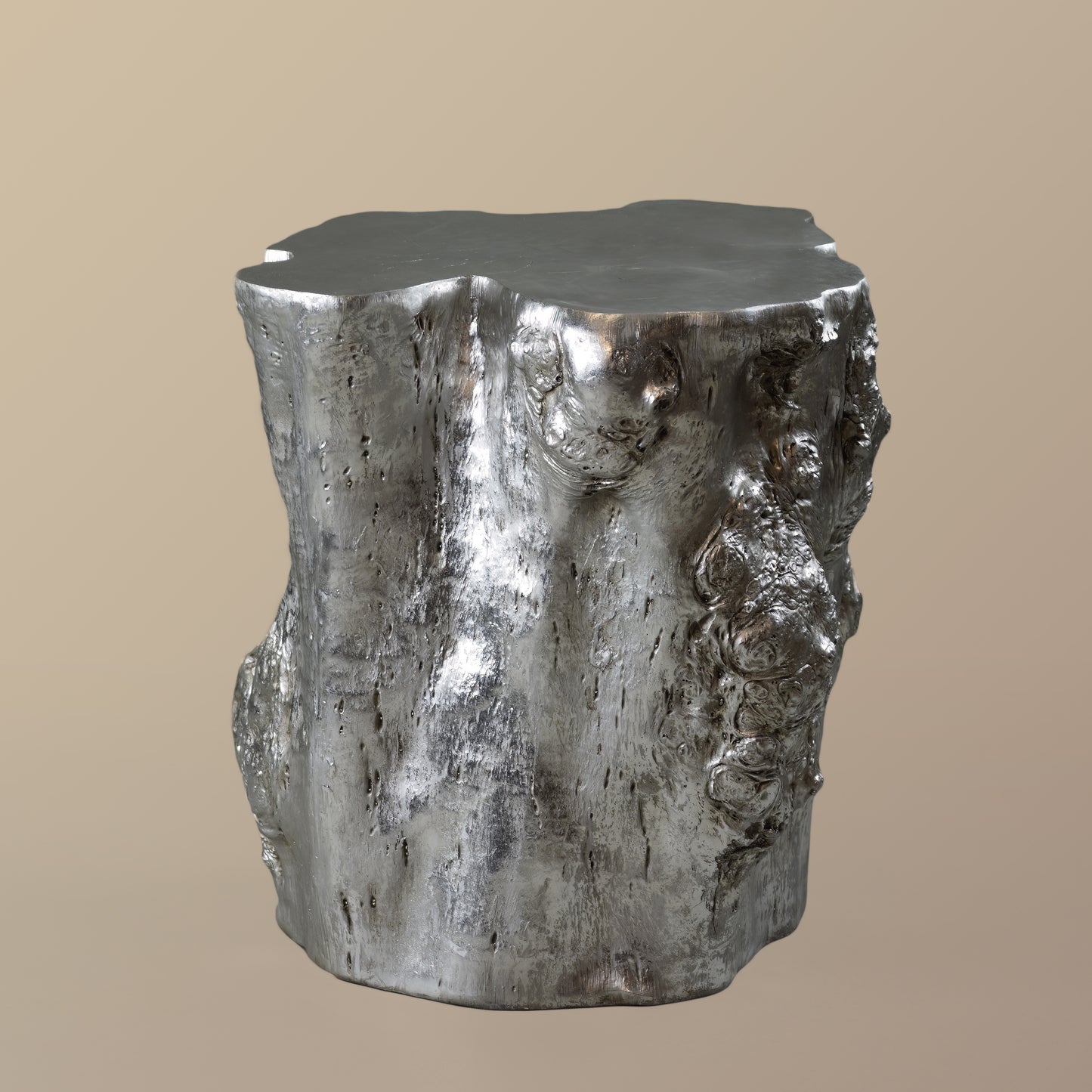Silver Log Side Table