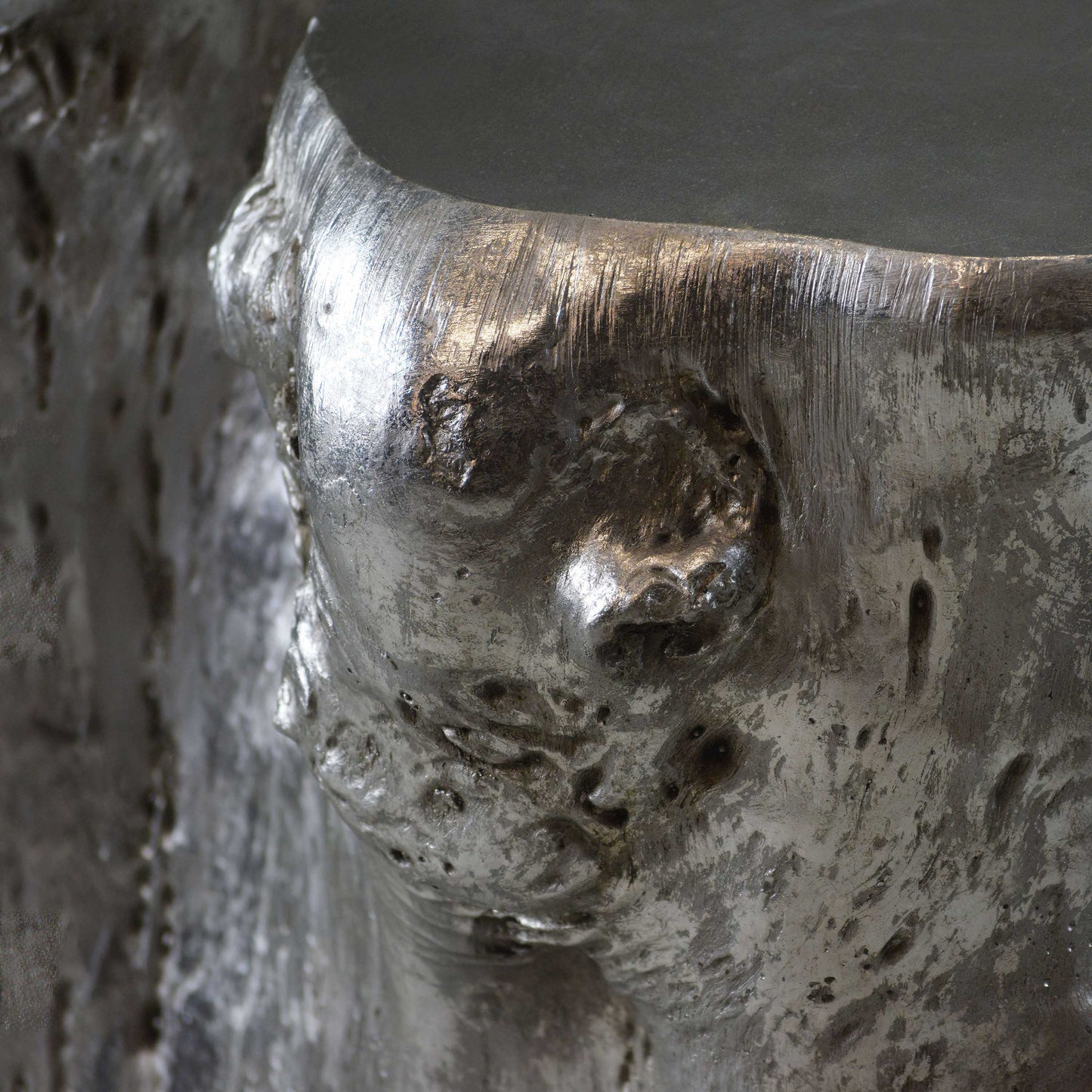 Silver Log Side Table