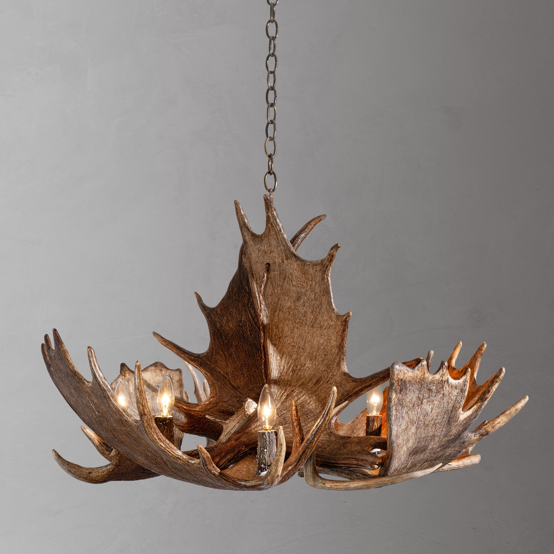 Our Moose Antler Chandelier is crafted near Jackson Hole, Wyoming using only the very best moose antlers naturally dropped and collected each season.
